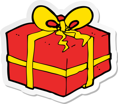 Bir insan tarafından çizilmiş bir karikatür Noel 'inin çıkartması.