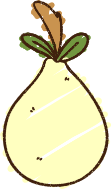 Bir insan tarafından çizilen meyve tebeşiri.