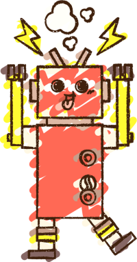 Bir insan tarafından çizilen robot tebeşiri.