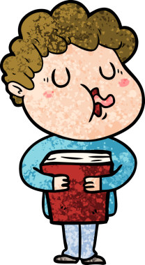 Bir insan tarafından çizilmiş çizgi film şarkıcısı.