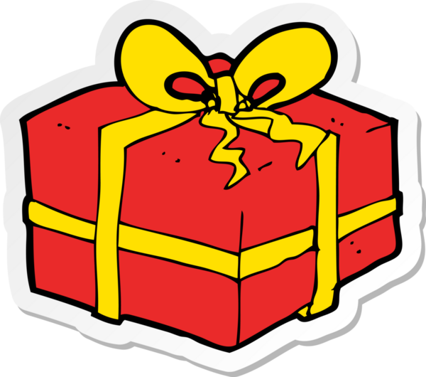 Bir insan tarafından çizilmiş bir karikatür Noel 'inin çıkartması.