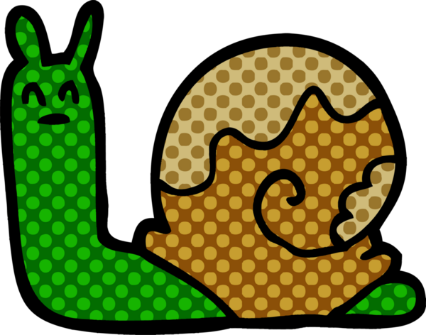 Bir insan tarafından çizilmiş karalama salyangozu.