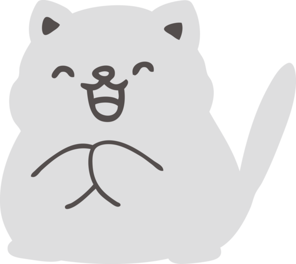 Bir insan tarafından çizilmiş şirin küçük bir kedi.