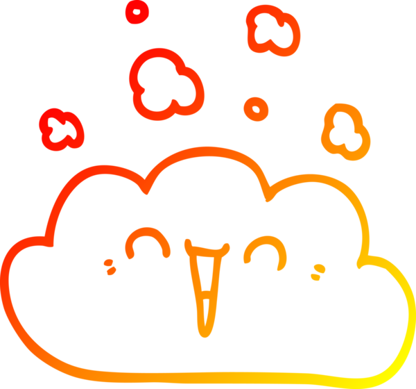 Bir insan tarafından çizilmiş çizgi film dumanı çizimi.