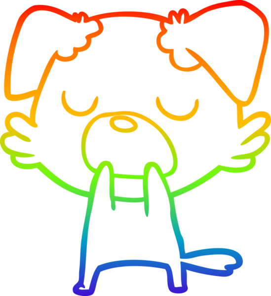 gökkuşağı gradyan çizimi bir insan tarafından çizilmiş bir çizgi köpek