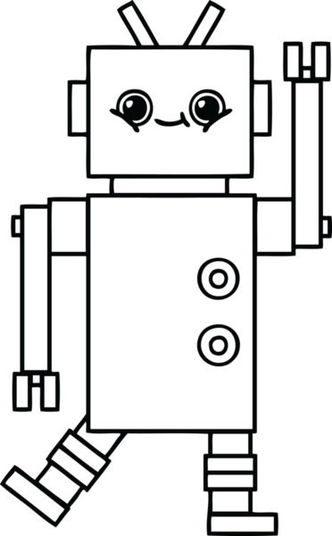 Bir insan tarafından çizilmiş robot çizimi