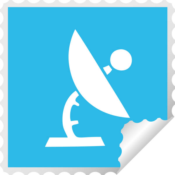 Bir insan tarafından çizilmiş uydu anteninin kabuk soyma karikatürü.