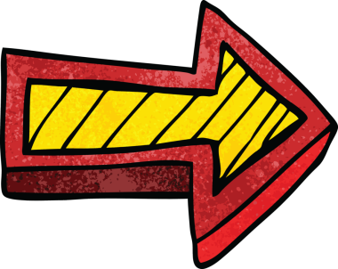 bir insan tarafından çizilmiş karalama yönetmenliği oku