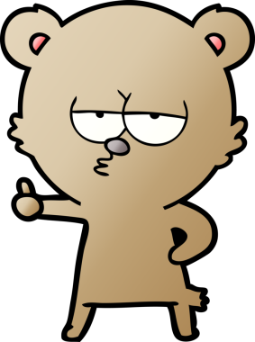 Bir insan tarafından çizilmiş bir çizgi film karakteri.