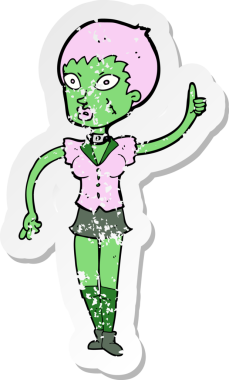 Bir insan tarafından çizilmiş bir cadılar bayramı çizgi filminin gerilimli yapıştırması.