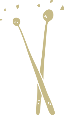 Bir insan tarafından çizilmiş karalama bagetleri.