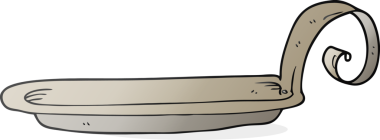 Bir insan tarafından çizilmiş eski bir karikatür kurşun mum tabanı.