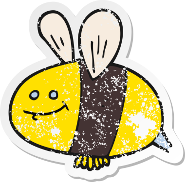 Bir insan tarafından çizilmiş bir çizgi filmin gerilimli çıkartması.