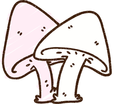 Bir insan tarafından çizilmiş mantar tebeşiri.