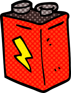 Bir insan tarafından çizilmiş karalama bataryası.