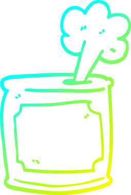 Bir insan tarafından çizilen yemek kutusunun soğuk gradyan çizimi.