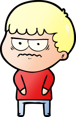 Bir insan tarafından çizilmiş rahatsız bir adam.