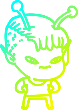 Bir insan tarafından çizilmiş, soğuk bir çizgi roman çizimi.