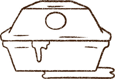 Bir insan tarafından çizilmiş paket kutusu karakalem çizimi