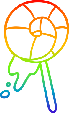 bir insan tarafından çizilmiş geleneksel bir lolipopun çizimi