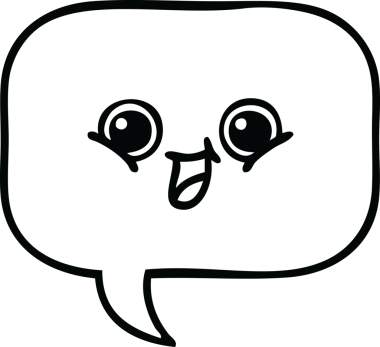 Bir insan tarafından çizilmiş bir konuşma baloncuğunun çizgi çizimi