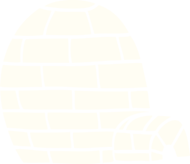 Bir insan tarafından çizilmiş karikatür buz iglosu.