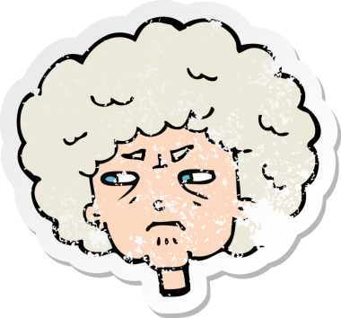 Bir insan tarafından çizilmiş acılı bir karikatürün gerilimli yapıştırması.