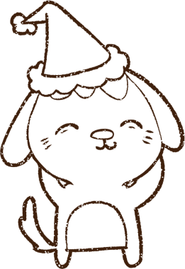 Bir insan tarafından çizilmiş Noel Köpeği Kömürü