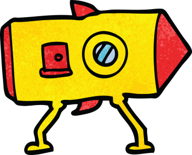 Bir insan tarafından çizilmiş karalama uzay gemisi