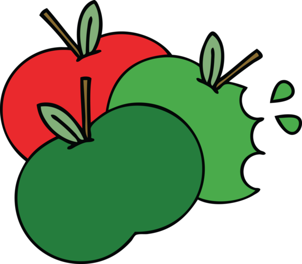 Bir insan tarafından çizilmiş elma karikatürü.