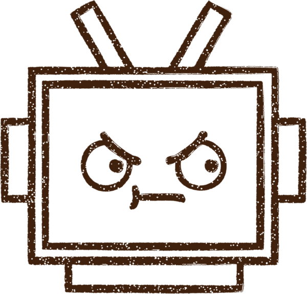 Robot Kömür Bir insan tarafından çizilmiş