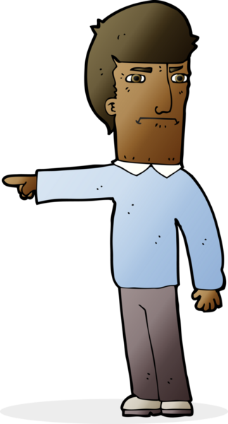 Bir insan tarafından çizilmiş çizgi filmci.