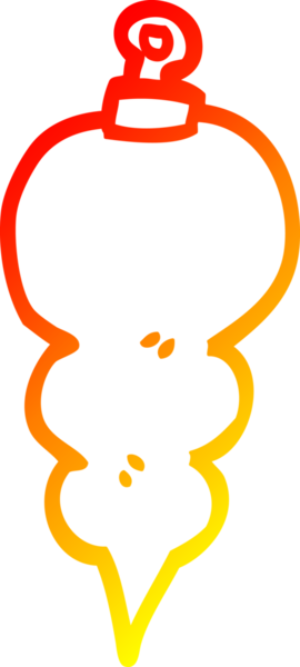 Bir insan tarafından çizilmiş bir çizgi filmin sıcak gradyan çizimi