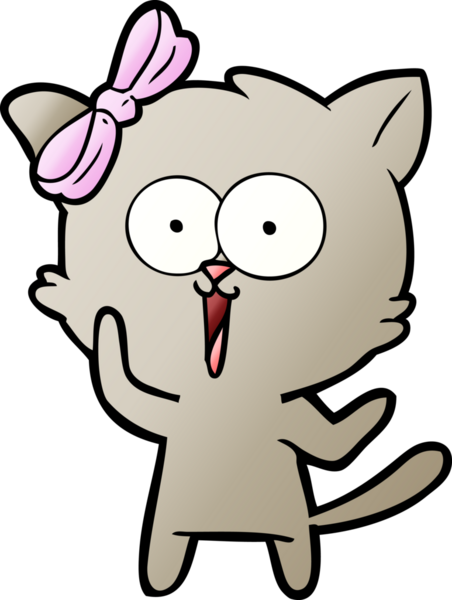 Bir insan tarafından çizilmiş çizgi film kedisi.