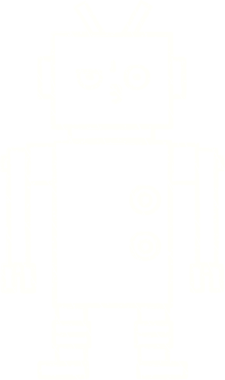 Bir insan tarafından çizilen Çılgın Robot Tebeşiri