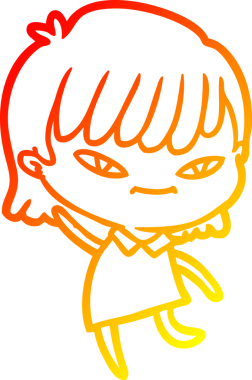 Bir insan tarafından çizilmiş bir karikatür kadın çizimi