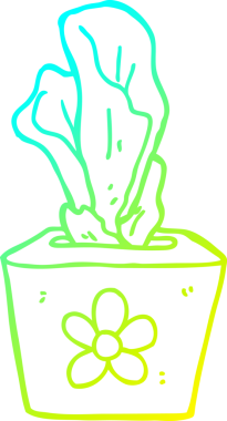 Bir insan tarafından çizilmiş bir kutu dokuların soğuk gradyan çizimi.