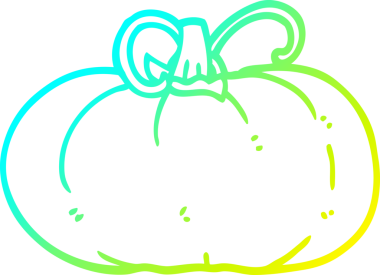 Bir insan tarafından çizilmiş bir kış kabağının soğuk gradyan çizimi