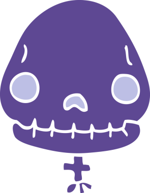 Bir insan tarafından çizilmiş cadılar bayramı kafatası karalaması.