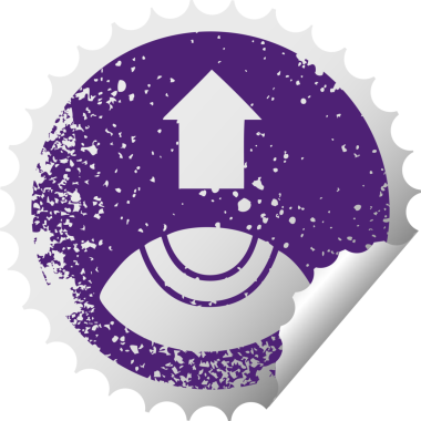 Sıkıntılı dairesel soyulan bir insan tarafından çizilmiş bir göz sembolü.