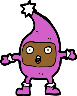 Bir insan tarafından çizilmiş komik bir çizgi film.