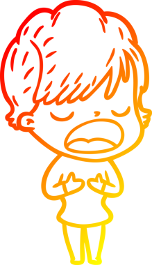 Bir insan tarafından çizilmiş bir karikatür kadın çizimi.