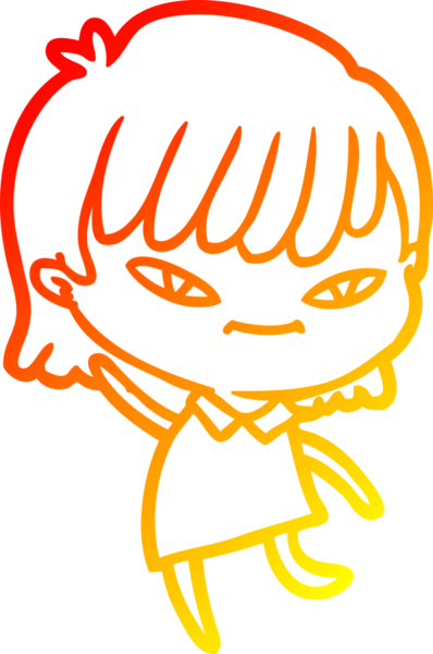 Bir insan tarafından çizilmiş bir karikatür kadın çizimi