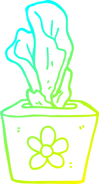 Bir insan tarafından çizilmiş bir kutu dokuların soğuk gradyan çizimi.