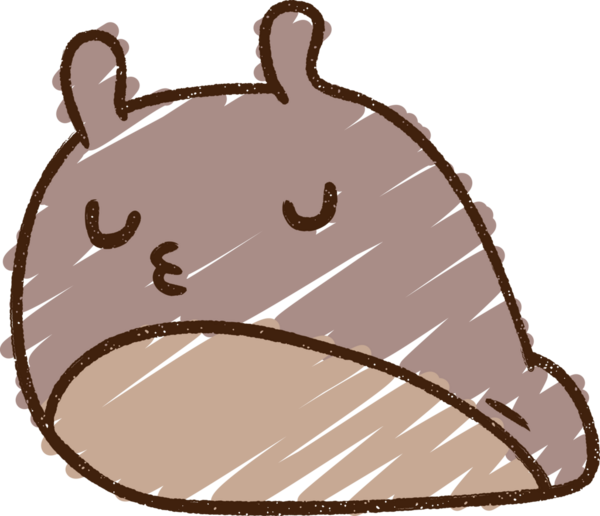 Bir insan tarafından çizilen Sümüklüböcek Tebeşiri