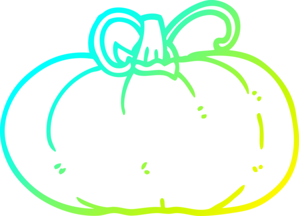 Bir insan tarafından çizilmiş bir kış kabağının soğuk gradyan çizimi