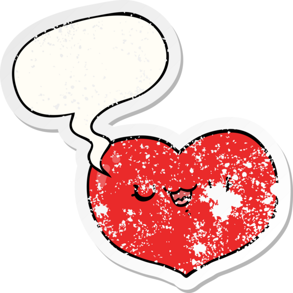 Bir insan tarafından çizilmiş, kederli, eski bir çıkartma.