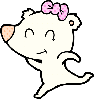 Bir insan tarafından çizilmiş dişi kutup ayısı.