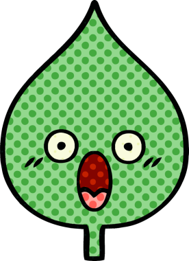 bir insan tarafından çizilmiş dışavurumsal yaprağın çizgi roman tarzı