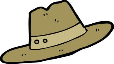 Bir insan tarafından çizilmiş çizgi film şapkası.